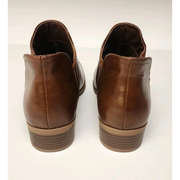 Royu Sophia Faux Leather Ankle Brown Boots Size 9.5M Memory Foam - Picture 5 of 8